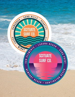 Coast to Coast Surfer Sticker Duo