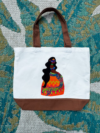 Landlocked Mermaid Canvas Tote Bag