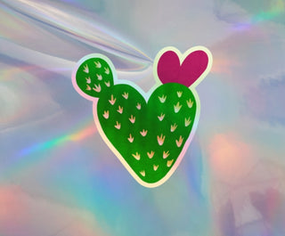 Prickly Love Cactus sticker by Unruly Femme